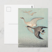 Grote ganzen in vlucht door Ohara Koson Briefkaart (Voorkant / Achterkant)