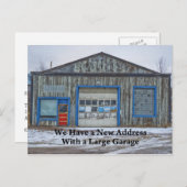 Grote garage - Funny Change of Address Aankondigingskaart (Voorkant / Achterkant)