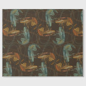 Grote garnaalpatroongarnalen cadeaupapier (Vlak)