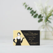 Grote Gatsby 1920s Flapper boutique mode shop Visitekaartje (Staand voorkant)