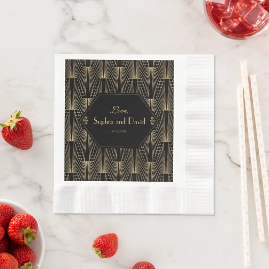 Grote Gatsby 1920s-rituelen van 20s Kunst Deco Wed Servetten (Insitu)