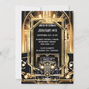 Grote gatsby 1920's thema DIY foto vintage auto Kaart