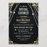 Grote Gatsby Art Deco Bridal Shower Uitnodiging<br><div class="desc">Vier zoals ze deden in de Swinging Twenties met onze fantastische,  Great Gatsby geïnspireerde uitnodiging. Of u nu een vrijgezellenfeest of een verjaardagsfeestje plant,  neem uw evenement terug in de tijd naar het fantastische tijdperk van Art Deco en overvloedig wonen.</div>