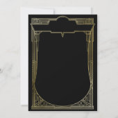 Grote Gatsby Art Deco Bridal Shower Uitnodiging (Achterkant)