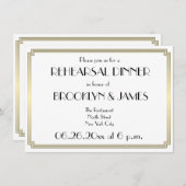 Grote Gatsby Art Deco Trouwrepetitie Uitnodiging (Voorkant / Achterkant)