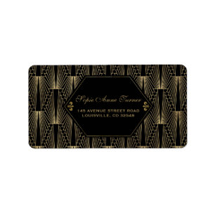 Grote Gatsby- Art Deco Wedding bij races van 20s Etiket