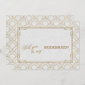 Grote Gatsby Art Deco Wedding Bridesmaid Kaart (Voorkant / Achterkant)