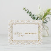Grote Gatsby Art Deco Wedding Bridesmaid Kaart (Staand voorkant)