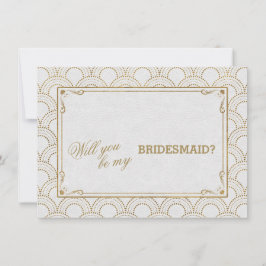 Grote Gatsby  Art Deco Wedding Bridesmaid Kaart