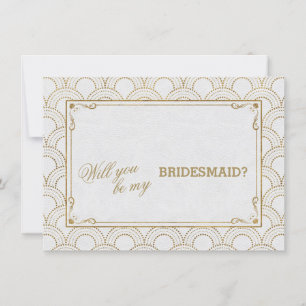 Grote Gatsby  Art Deco Wedding Bridesmaid Kaart