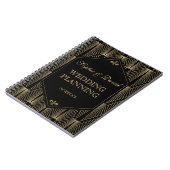 Grote Gatsby Art Deco Wedding Planner bij het zwer Notitieboek (Linkerzijde)