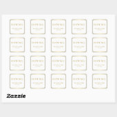Grote Gatsby Art Deco White Gold Wedding Stickers (Vel)