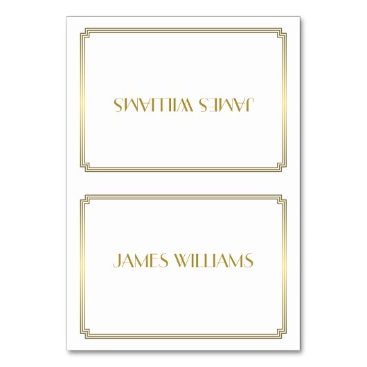 Grote Gatsby Art Deco White Place Kaarten (Voorkant)