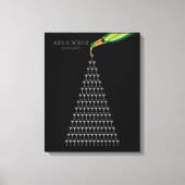 Grote Gatsby Bruiloft Gastenboek Champagne Tower Canvas Afdruk (Voorkant)
