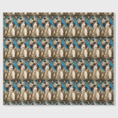 Grote Gatsby Flapper blauw goud zwart jaren 20 Cadeaupapier (Vlak)