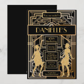 Grote Gatsby geïnspireerde Art Deco Birthday-uitno Kaart (Voorkant / Achterkant)