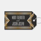 Grote Gatsby geïnspireerde bruiloft gunsten label Cadeaulabel (Voorkant (Horizontaal))