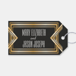 Grote Gatsby geïnspireerde bruiloft gunsten label Cadeaulabel