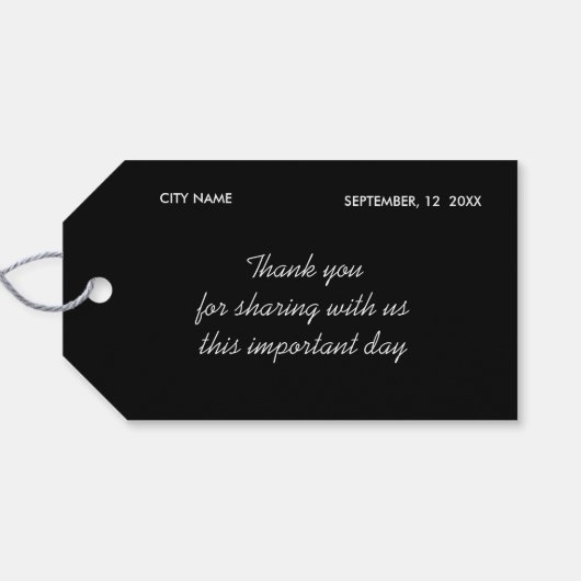 Grote Gatsby geïnspireerde bruiloft gunsten label Cadeaulabel (Achterkant Horizontaal)