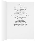 Grote Gatsby Gouden Art Deco Huwelijksprogramma's (Binnen (Rechts))