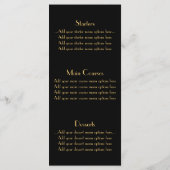 Grote Gatsby jaren 1920 Art Deco Geïnspireerd Wedd Menu (Achterkant)