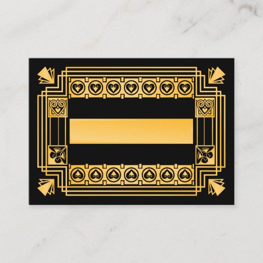 Grote Gatsby jaren 1920 Art Deco Trouwplaats Kaart Plaatskaartje (Voorkant)