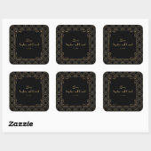 Grote Gatsby  jaren 20 Art Deco Wedding Vierkante Sticker (Vel)