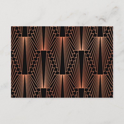 Grote Gatsby Koperbruiloft Gift Wish bij het zwerv Informatiekaartje (Achterkant)