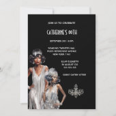 Grote Gatsby melanine dames luxe verjaardag Kaart (Voorkant)