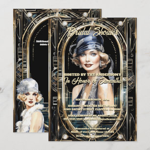 Grote Gatsby thema flapper meisje 1920's  Kaart