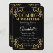 Grote Gatsby Theme Party voor Roaring 20-jarig Kaart (Voorkant / Achterkant)