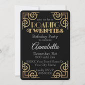 Grote Gatsby Theme Party voor Roaring 20-jarig Kaart (Voorkant)