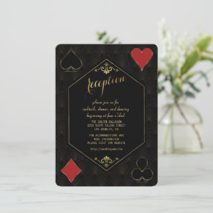 Grote Gatsby Vintage Art Deco Trouwreceptie Kaart