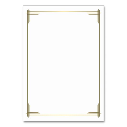 Grote Gatsby White Art Deco Wedding Place Kaarten (Achterkant)