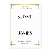 Grote Gatsby White Art Deco Wedding Place Kaarten (Voorkant)