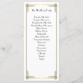 Grote Gatsby White Art Deco Wedding Programma's (Achterkant)