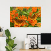 Grote gebogen vrienden op Butterfly Milkweed Poster (Thuiskantoor)