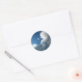 Grote gebogen wolk ronde sticker (Envelop)