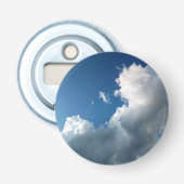 Grote gebogen wolkenflesopener button flesopener (Voorkant)