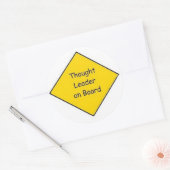 Grote Gedachtenleider aan boord (3 inch) Ronde Sticker (Envelop)