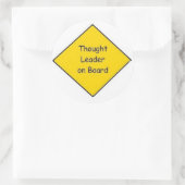 Grote Gedachtenleider aan boord (3 inch) Ronde Sticker (Tas)