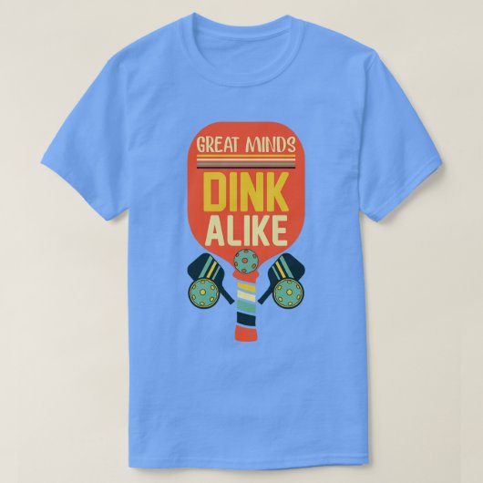 Grote geesten denken hetzelfde grappige Pickleball T-shirt (Design voorkant)