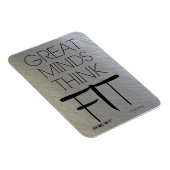 Grote geesten denken passen magneet in staal (Rechterzijde)