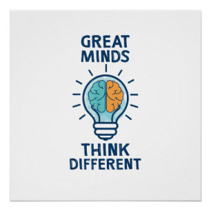 Grote geesten denken verschillend perfect poster