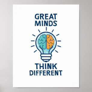 Grote geesten denken verschillend poster