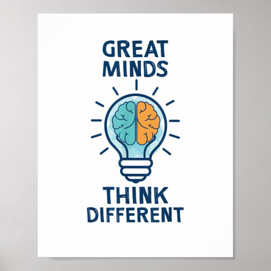 Grote geesten denken verschillend poster (Voorkant)