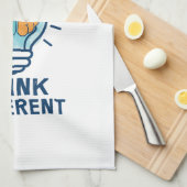 Grote geesten denken verschillend theedoek (Quarter Fold)