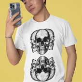 Grote geesten verenigen zich! Retro Skull Graphic  T-shirt