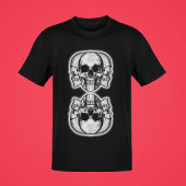 Grote geesten verenigen zich! Retro Skull Graphic  T-shirt