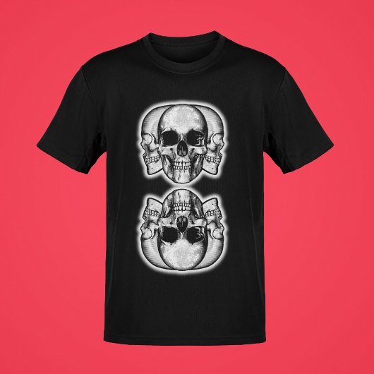Grote geesten verenigen zich! Retro Skull Graphic  T-shirt